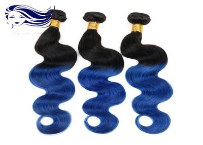 China Paquetes azules de la armadura del pelo de los Peruvian del pelo 100 del color de Ombre de la onda del cuerpo en venta