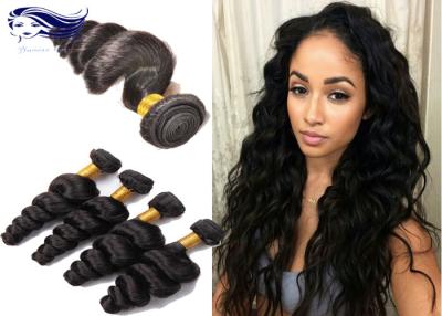 China el tejer flojo brasileño de la onda de la muestra libre de las extensiones del pelo del color natural del grado 7A en venta