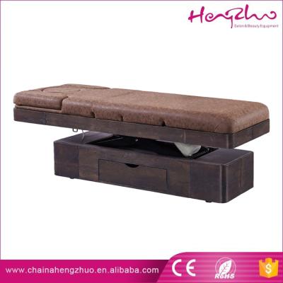 China With Drawer Salon Furniture Type Electric Massage Wooden Bed And Genuine/Synthetic Leather Material The Best for sale