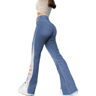 China Best Sustainable Quality Pants Denim Fabric For Women Woman Stylish Jeans for sale