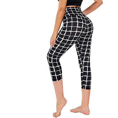 China Other High Waisted Pattern Leggings Tummy Control Printed Pants Workout Yoga Panties for sale