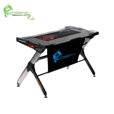 China 9 Switch Fashion OEM New Design Aluminum Custom Logo RGB Led Light PC Esports Desktop Gaming Gaming Desk for sale