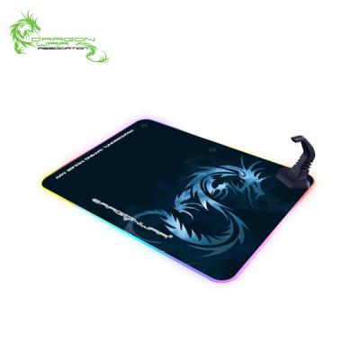 China Water Resistance For Gamer Gaming LOL RGB LED Black Aluminum Rubber Bottom Mouse Pad Mouse Pad Good Design Hard Thin Heavy Light for sale