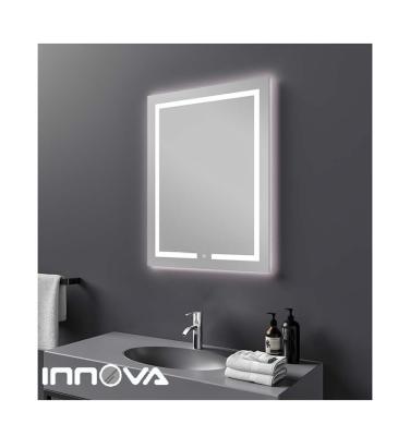 China Fashion Illuminated Modern Makeup Mirror Advanced Touch Screen Bathroom LED Mirror With Anti-fog Device for sale