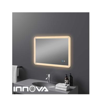 China Manufacturer Spot 5mm Silver Illuminated Copper Mirror With Aluminum Frame Bathroom LED Mirror for sale