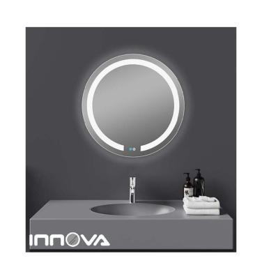 China Factory wholesale round shape illuminated bathroom LED frameless mirror with anti-fog device for sale