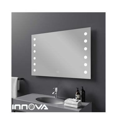 China Household 5mm Silver Mirror Bathroom LED Magnifying Fashionable Copper Mirror With Aluminum Frame for sale