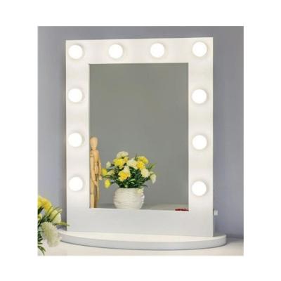 China Desktop Mirror Hollywood High Quality Style Led Vanity Makeup Mirror Lights Kit With 10 Dimmable Bulbs Makeup Mirror Desk Led Mirror for sale