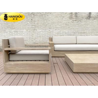 China 4 Pieces Outdoor Garden Furniture Patio Furniture Sofa Set Modern Grade A Teak Wood for sale