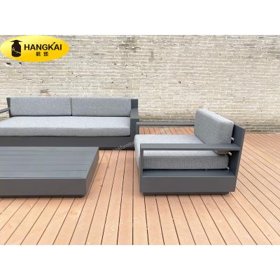 China Factory Direct Luxury Aluminum Patio Outdoor Garden Sofa Set Modern Conversation for sale