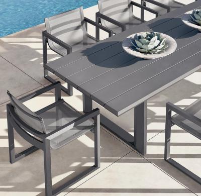 China Modern Factory Furniture Garden Dining Table and Chairs High Quality Aluminum Outdoor Sets for sale