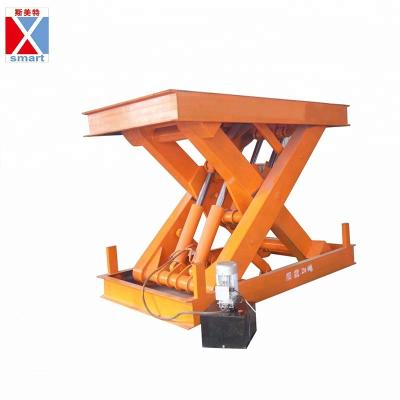 China Lift With Trolley 2.5ton CE Hydraulic Scissor Lift Table Trolley With Roller for sale