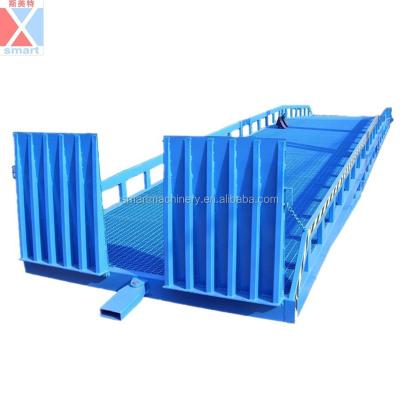 China Solid tyres 10T Hydraulic mobile container ramp for forklift loading and unloading for sale