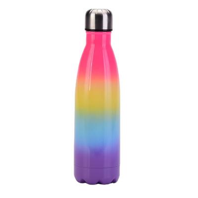 China PORTABLE Vacuum Mug Stainless Steel Color Ramp Rainbow 16oz Custom Logo Water Bottle Insulated Drink Mug for sale