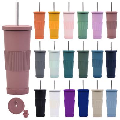 China Hot Sale 26oz Matte Color 304 Stainless Steel Vacuum Cup Sports Cup PORTABLE Straw Cup Custom Color Water Bottle for sale