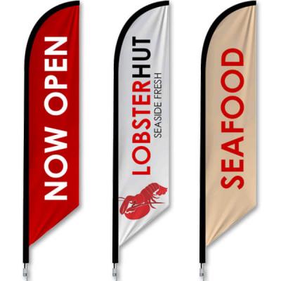 China High quality custom made outdoor printing feather FLYING promotional promotional commercial beach flag for sale