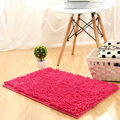 China BSCI Microfiber Bathroom Mat Machine-Washable Bath Rug Washable Shower Mat Machine-Washable Non-Slip Chenille Carpet Covers dropshipping for sale