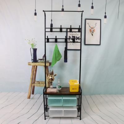 China Detachable Unique Furniture Industrial Style Metal Storage Coats Rack for sale