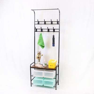 China Wholesale Classic/Postmodern New Luxurious Metal Porch Multifunctional Living Room Bedroom Living Room Household Shoe Rack Vertical Hanging for sale