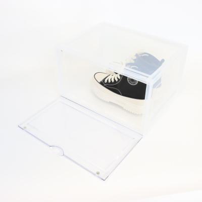 China Factory Outlet Sustainable Plastic Transparent Shoe Box Display Sneakers for sale