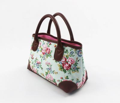 China Bolsas florais do totalizador do saco da lona colorida moderna para a mola/verão/outono à venda