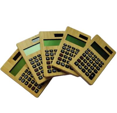 China New Design 12 Digit Number Solar Bamboo Calculator Eco-friendly Eco-friendly Small for sale