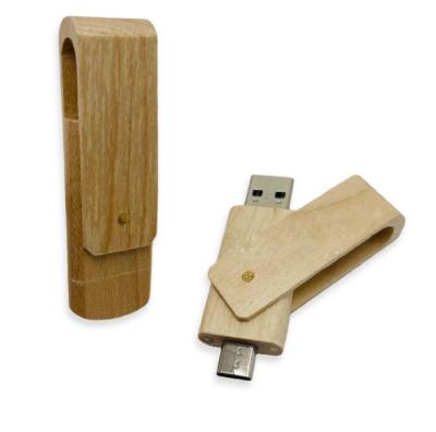 China Wooden Flash Drive OTG Mobile Phone Wooden Data Storage Mobile Phone USB Flash Drive Customized USB Flash for sale