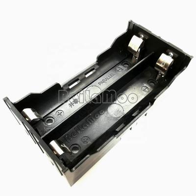 China ABS Dual 18650 Two Cell Box With Printed Circuit Board Terminals 1865 Battery Holder Battery Case for sale