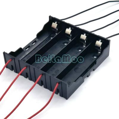 China Beilamoo ABS Four DIY 18650 Cell Box With Wire Leads 3.7V DC Voltage Battery Holder BLM 1865 Battery Case for sale