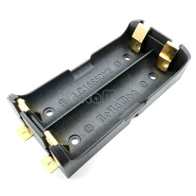 China Nylon+30% GF Resin Two Extended 18650 Li-ion Battery Box With Surface Mount (SMT) 18650 Battery Holder for sale