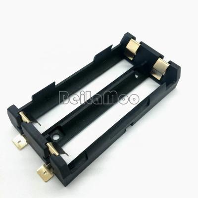 China Two Nylon Resin+30% GF 18650 Li-ion Battery Holder With Surface Mount (SMT) Cell Holder Battery Case for sale