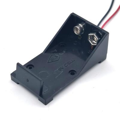 China PP 6F22 9V Battery Holder With Wire Leads 150mm for sale