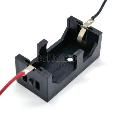 China ABS Single CR123A 17335 16340 2/3A Battery Box With Wire Leads 16340 Battery Holder 17335 Case for sale