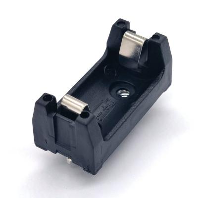 China ABS Single 14250 Battery Box With Circuit Board Pins 1/2AA Battery Holder Case for sale