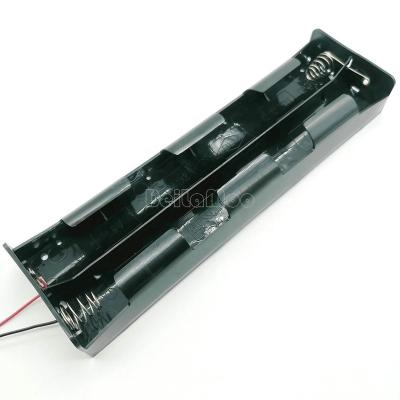 China PP Eight UM1x8 Battery Holder 8D Series Voltage 12V DC Battery Case With Wire Leads LR20 34650 Battery Box for sale