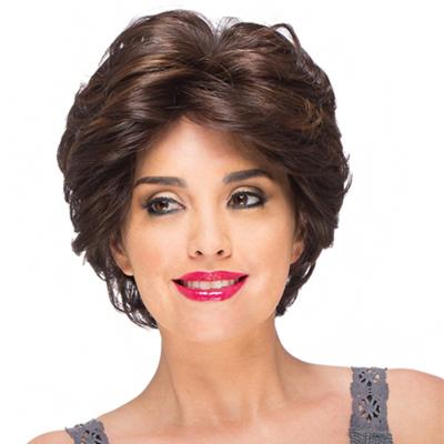 China Short Hair Short Curly Hair Women Wigs Fashion Synthetic Natural Heat Resistant Fiber Daily Use Wig for sale