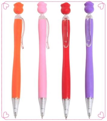 China office & School Pen Novelty Plastic Ballpoint Pen Flower For Lady And Student for sale