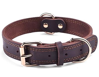 China Thoughtful Accept Custom Design Genuine Leather Dog Collar Sale for sale