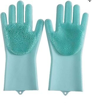 China Viable Heat Resistant Silicone Pet Hair Removal Glove For Bathing And Massaging for sale