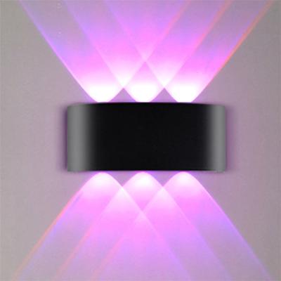 China Tempered Glass Through The RGB Aluminum Ip65 Decorative Indoor Modern Waterproof Bathroom Led Wall Lamp for sale