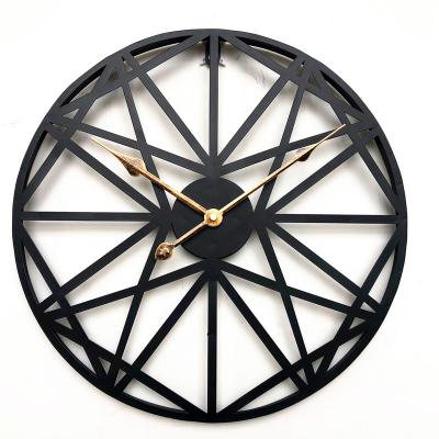 China Antique Style Oversize Unique Large Atomic Mid Century starburst iron Metal 3D effect silent Quartz Battery walk clock home decor for sale