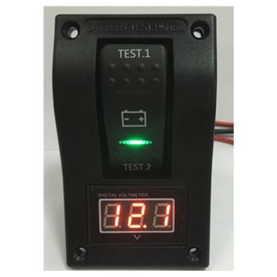 China Factory Sale Custom DC12-24V 4Pin ON-OFF-ON 3 Gear With Digital Voltmeter Battery Rocker Switch For Car Boat Yacht for sale