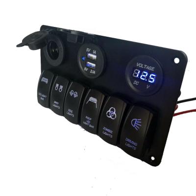 China High quality 12v 24v touch panel switch carling marine led rocker switch panel for sale