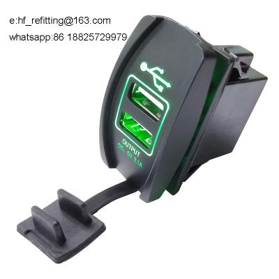 China New auto/marine led light rocker switch style car marine usb charger with plug for sale