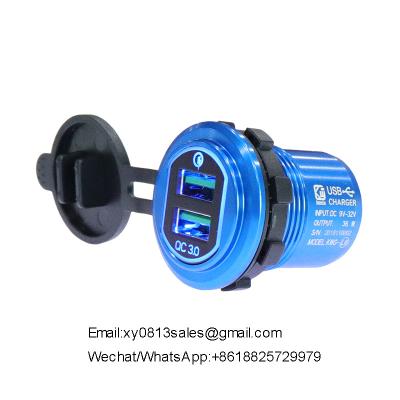 China 2020 New Trends portable mobile phone dual usb QC3.0 Car Charger Power Plug for sale