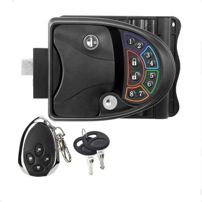 China RV Keyless Entry Door Handle Latch with card Wireless Remote Control Caravan Camper Keypad Lock Switch for sale