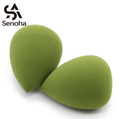 China ESTEL'LA Hotsell Cosmetic Puff Green Tea Makeup Egg Shape Dry And Wet Sponge Dual Use Makeup for sale