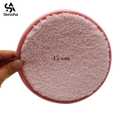 China Makeup Remover With Only Water Senoha Large Size Microfiber Soft Reusable Makeup Remover Pads for sale