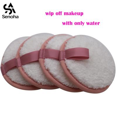 China Remove Makeup With Water Alone Senoha Customized Double Sides Reusable Facial Cleansing Pads Microfiber Makeup Remover Blast for sale