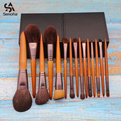 China Natural Soft Brush 15 Pcs Private Label Cosmetic Makeup Maker Brushes for sale